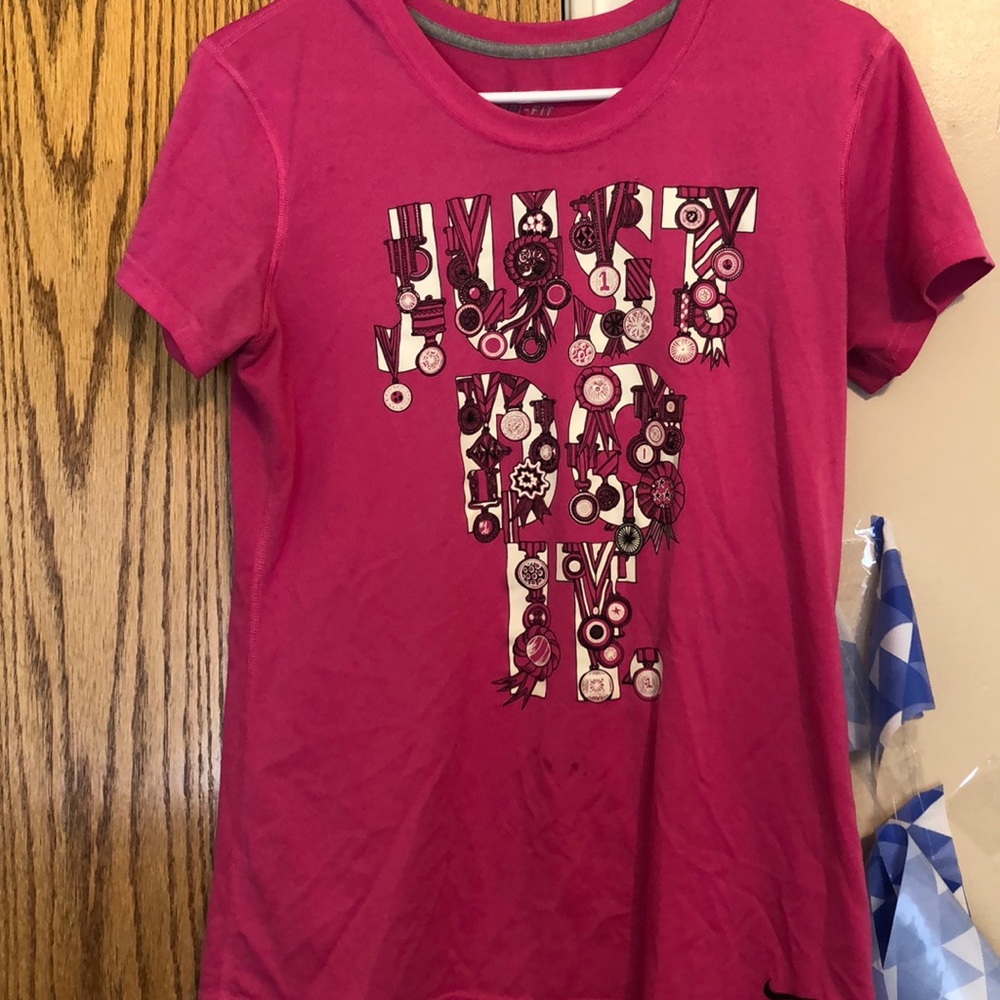 Pink nike workout shirt
